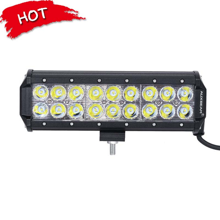 Auxbeam 9 inch 54W Cree Dual Row Spot or Flood Beam Off Road LED Work Light