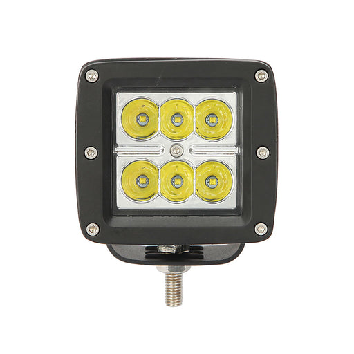 Auxbeam 3" 18W Cube Spot Beam Off Road LED Light w/ Mounts & Hardware