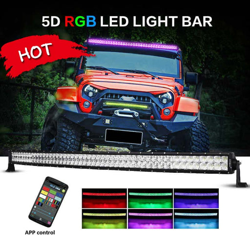 Auxbeam 42" RGB Color Changing 240W Off Road LED Light Bar