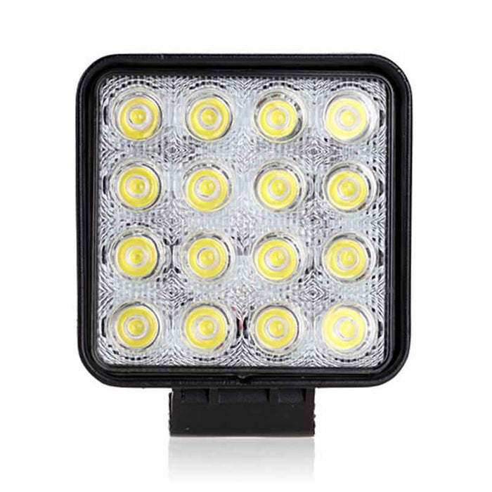 Auxbeam 4.5" 48W Square Flood Beam Off Road Driving Light w/ Mount Bracket