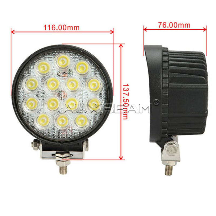 Auxbeam 4.5" 42W Round Flood Beam Off Road LED Driving Light