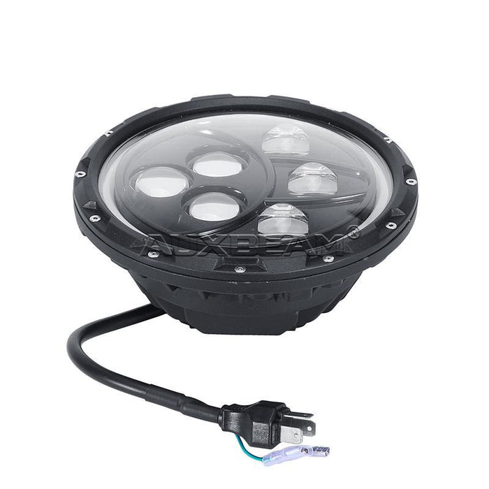 Auxbeam 7" 60W High/Low Beam LED Headlight with Halo Ring