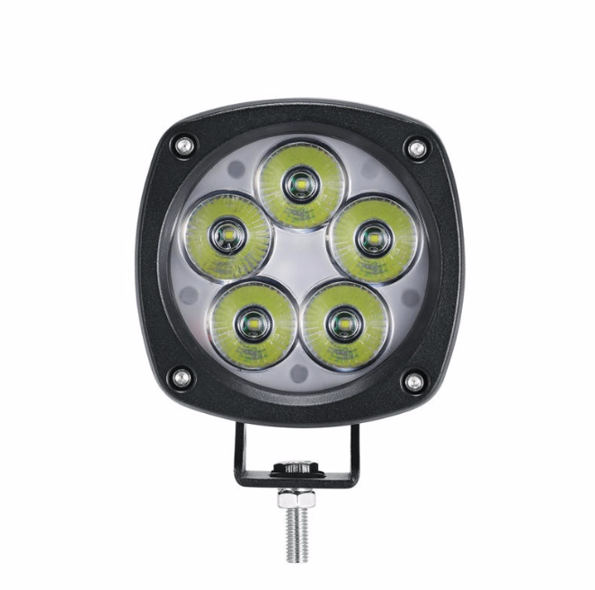 Auxbeam 4" 50W Round Off Road LED Lights Spot Beam Pair w/ Mount Brackets