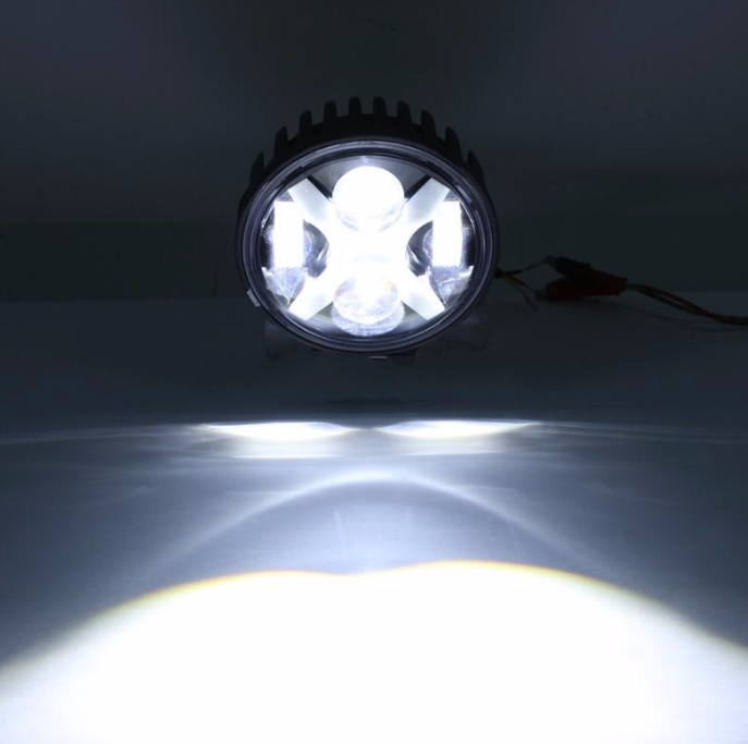 Auxbeam 6" 60W Round Cree LED Driving Light w/ X Shape DRL