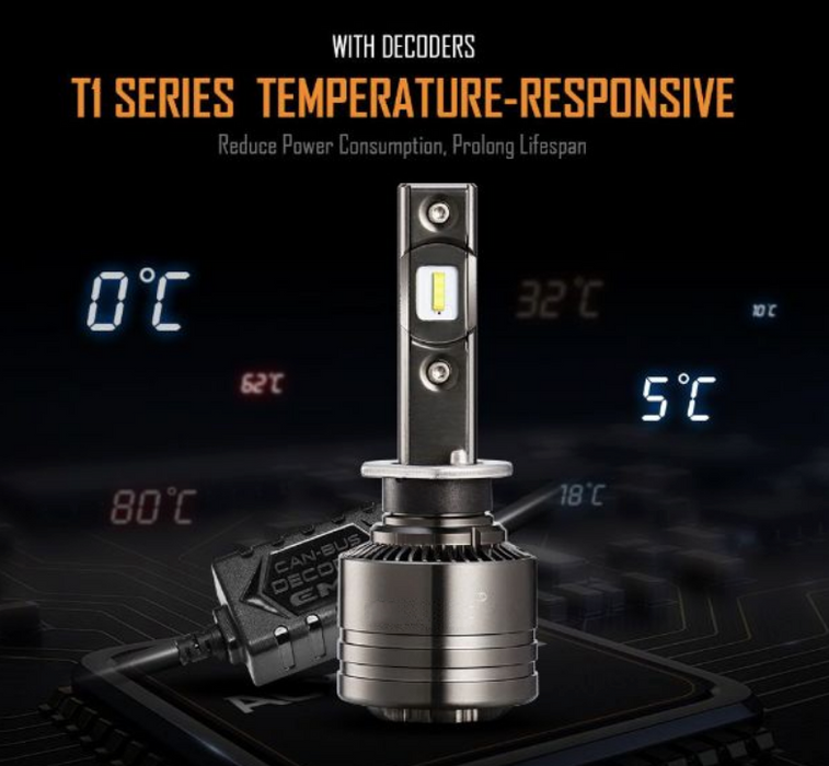 Auxbeam Auxbeam T1 H11/H9/H8 Temp Controlled LED Headlight